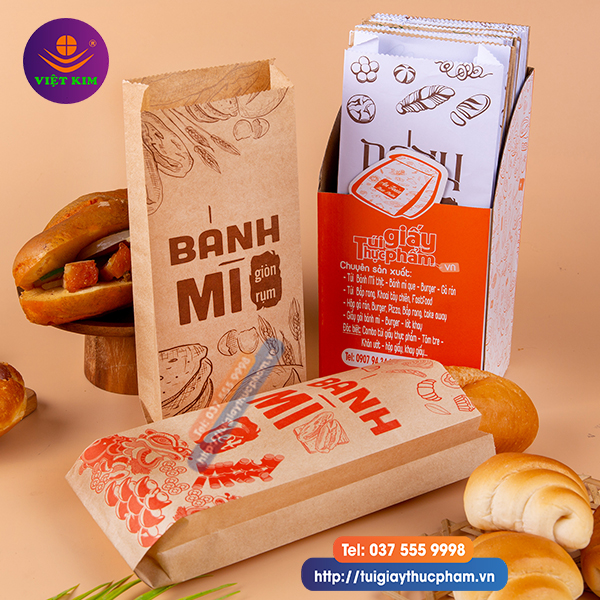 túi giấy kraft bánh mì túi giấy kraft