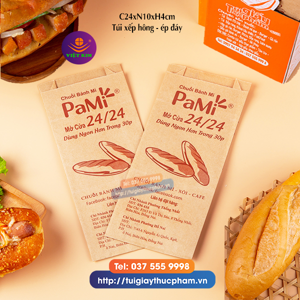 in túi giấy bánh mì